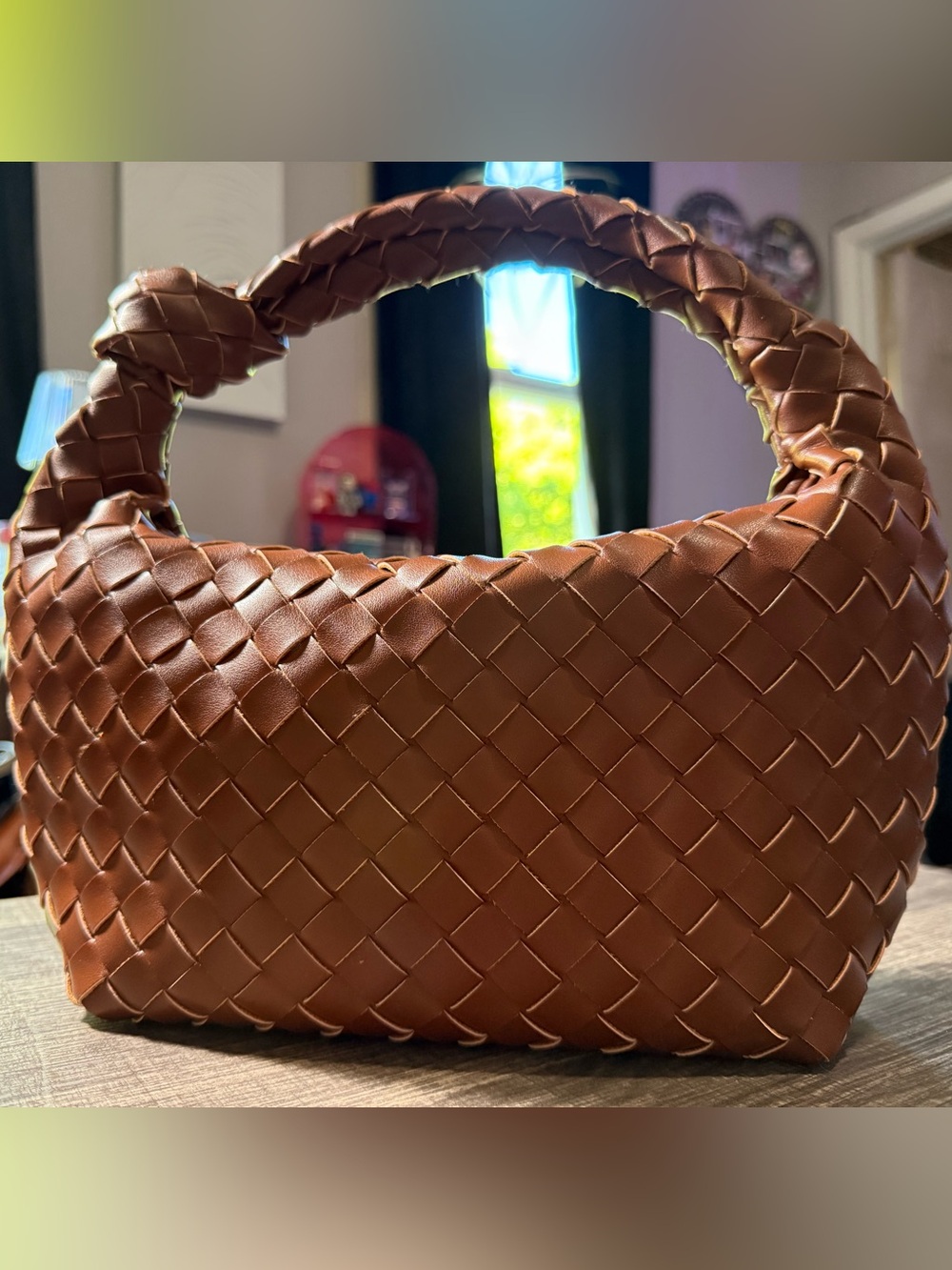 a new day Woven Top-Handle Shoulder Bag in Brown